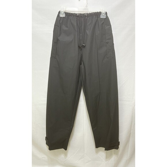 Tingley Unisex Small Black Rubber Rain Water Work Pants Cinched Ankles - Picture 10 of 11